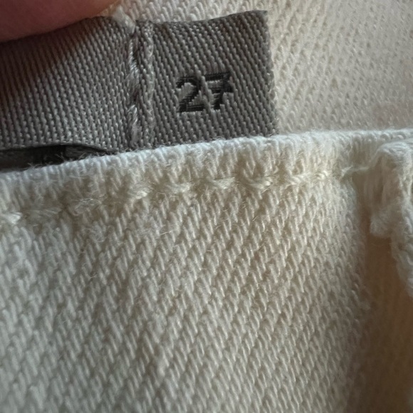 Hudson cream carpenter "Fashion Pant" denim sz 27 cargo pockets stretch mid rise - Picture 7 of 10